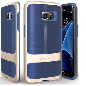 VENA Samsung Galaxy S7 Edge Phone Case Blue & Gold